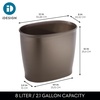 image:imageiDesign Slim Plastic Bathroom Trash Can Bronze  Small Garbage Bin For Bedroom Office Desk DormBronze
