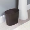 image:imageiDesign Slim Plastic Bathroom Trash Can Bronze  Small Garbage Bin For Bedroom Office Desk DormBronze