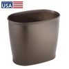 image:imageiDesign Slim Plastic Bathroom Trash Can Bronze  Small Garbage Bin For Bedroom Office Desk DormBronze