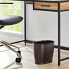 image:imageiDesign Slim Plastic Bathroom Trash Can White  Small Size For Bedroom Office Desk DormBronze
