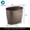 image:imageiDesign Slim Plastic Bathroom Trash Can White  Small Size For Bedroom Office Desk DormBronze