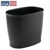 image:imageiDesign Slim Plastic Bathroom Trash Can White  Small Size For Bedroom Office Desk DormMatte Black