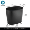 image:imageiDesign Slim Plastic Bathroom Trash Can White  Small Size For Bedroom Office Desk DormMatte Black