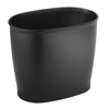 image:imageiDesign Slim Plastic Bathroom Trash Can White  Small Size For Bedroom Office Desk DormMatte Black