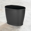 image:imageiDesign Slim Plastic Bathroom Trash Can White  Small Size For Bedroom Office Desk DormMatte Black