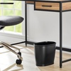 image:imageiDesign Slim Plastic Bathroom Trash Can White  Small Size For Bedroom Office Desk DormMatte Black