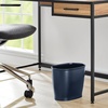 image:imageiDesign Slim Plastic Bathroom Trash Can White  Small Size For Bedroom Office Desk DormNavy