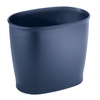 image:imageiDesign Slim Plastic Bathroom Trash Can White  Small Size For Bedroom Office Desk DormNavy