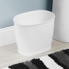 image:imageiDesign Slim Plastic Bathroom Trash Can White  Small Size For Bedroom Office Desk DormWhite
