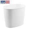 image:imageiDesign Slim Plastic Bathroom Trash Can White  Small Size For Bedroom Office Desk DormWhite