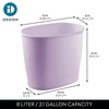 image:imageiDesign Slim Plastic Bathroom Trash Can White  Small Size For Bedroom Office Desk DormWisteria