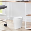 image:imageiDesign Small Oval Trash Can White Set of 2  Ideal for Bathroom or Home Office Made in USAPack of 2