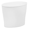 image:imageiDesign Small Oval Trash Can White Set of 2  Ideal for Bathroom or Home Office Made in USAPack of 2