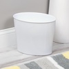 image:imageiDesign Small Oval Trash Can White Set of 2  Ideal for Bathroom or Home Office Made in USAPack of 2