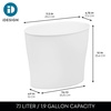 image:imageiDesign Small Oval Trash Can White Set of 2  Ideal for Bathroom or Home Office Made in USAPack of 2