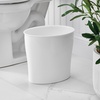 image:imageiDesign Small Oval Trash Can White Set of 2  Ideal for Bathroom or Home Office Made in USAPack of 2