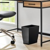 image:imageiDesign Small Plastic Bathroom Trash Can Navy Blue  Slim Rectangle For Bedroom Office DormBlack