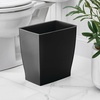 image:imageiDesign Small Plastic Bathroom Trash Can Navy Blue  Slim Rectangle For Bedroom Office DormBlack