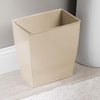 image:imageiDesign Small Plastic Bathroom Trash Can Navy Blue  Slim Rectangle For Bedroom Office DormBrown