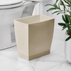 image:imageiDesign Small Plastic Bathroom Trash Can Navy Blue  Slim Rectangle For Bedroom Office DormBrown