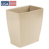 image:imageiDesign Small Plastic Bathroom Trash Can Navy Blue  Slim Rectangle For Bedroom Office DormBrown