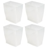 image:imageiDesign Small Plastic Bathroom Trash Can Navy Blue  Slim Rectangle For Bedroom Office DormFrost