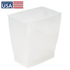 image:imageiDesign Small Plastic Bathroom Trash Can Navy Blue  Slim Rectangle For Bedroom Office DormFrost