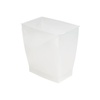 image:imageiDesign Small Plastic Bathroom Trash Can Navy Blue  Slim Rectangle For Bedroom Office DormFrost