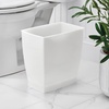 image:imageiDesign Small Plastic Bathroom Trash Can Navy Blue  Slim Rectangle For Bedroom Office DormFrost