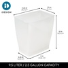 image:imageiDesign Small Plastic Bathroom Trash Can Navy Blue  Slim Rectangle For Bedroom Office DormFrost