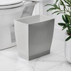 image:imageiDesign Small Plastic Bathroom Trash Can Navy Blue  Slim Rectangle For Bedroom Office DormGray