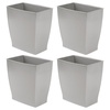 image:imageiDesign Small Plastic Bathroom Trash Can Navy Blue  Slim Rectangle For Bedroom Office DormGray