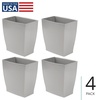 image:imageiDesign Small Plastic Bathroom Trash Can Navy Blue  Slim Rectangle For Bedroom Office DormGray