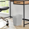 image:imageiDesign Small Plastic Bathroom Trash Can Navy Blue  Slim Rectangle For Bedroom Office DormGray