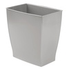 image:imageiDesign Small Plastic Bathroom Trash Can Navy Blue  Slim Rectangle For Bedroom Office DormGray