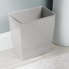 image:imageiDesign Small Plastic Bathroom Trash Can Navy Blue  Slim Rectangle For Bedroom Office DormGray