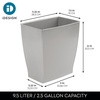 image:imageiDesign Small Plastic Bathroom Trash Can Navy Blue  Slim Rectangle For Bedroom Office DormGray