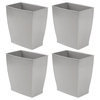 image:imageiDesign Small Plastic Bathroom Trash Can Navy Blue  Slim Rectangle For Bedroom Office DormGray
