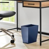 image:imageiDesign Small Plastic Bathroom Trash Can Navy Blue  Slim Rectangle For Bedroom Office DormNavy Blue