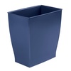 image:imageiDesign Small Plastic Bathroom Trash Can Navy Blue  Slim Rectangle For Bedroom Office DormNavy Blue