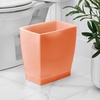 image:imageiDesign Small Plastic Bathroom Trash Can Navy Blue  Slim Rectangle For Bedroom Office DormOrange