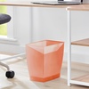 image:imageiDesign Small Plastic Bathroom Trash Can Navy Blue  Slim Rectangle For Bedroom Office DormOrange