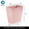 image:imageiDesign Small Plastic Bathroom Trash Can Navy Blue  Slim Rectangle For Bedroom Office DormPink