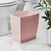 image:imageiDesign Small Plastic Bathroom Trash Can Navy Blue  Slim Rectangle For Bedroom Office DormPink
