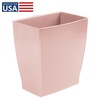 image:imageiDesign Small Plastic Bathroom Trash Can Navy Blue  Slim Rectangle For Bedroom Office DormPink