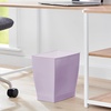 image:imageiDesign Small Plastic Bathroom Trash Can Navy Blue  Slim Rectangle For Bedroom Office DormPurple