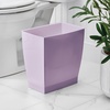 image:imageiDesign Small Plastic Bathroom Trash Can Navy Blue  Slim Rectangle For Bedroom Office DormPurple