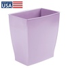 image:imageiDesign Small Plastic Bathroom Trash Can Navy Blue  Slim Rectangle For Bedroom Office DormPurple