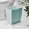 image:imageiDesign Small Plastic Bathroom Trash Can Navy Blue  Slim Rectangle For Bedroom Office DormSoft Aqua Blue