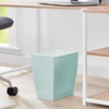 image:imageiDesign Small Plastic Bathroom Trash Can Navy Blue  Slim Rectangle For Bedroom Office DormSoft Aqua Blue